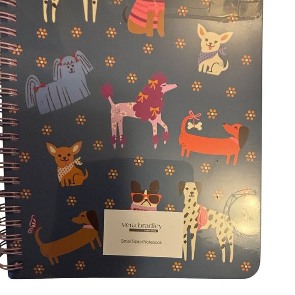 Vera Bradley Small Spiral Notebook BARK PARK 160 Sheets Interior Pocket NEW in P - Picture 4 of 4